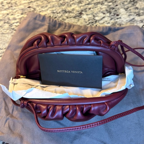 Bottega Mini Pouch in Burgandy - Picture 4 of 10